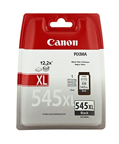 Canon Pg-545Xl Cartuccia Inchiostro, Formato Xl Blister Security, Nero, 17.5 x 8 x 6.4 Cm