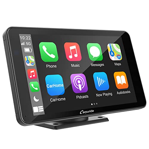 CARPURIDE Autoradio, 7 Pollici HD Touch screen per Apple Carplay Android Auto,Vivavoce Bluetooth 5.0, Car Radio Stereo Con Navigatore, GPS FM USB Mirror Link SiriusXM Google