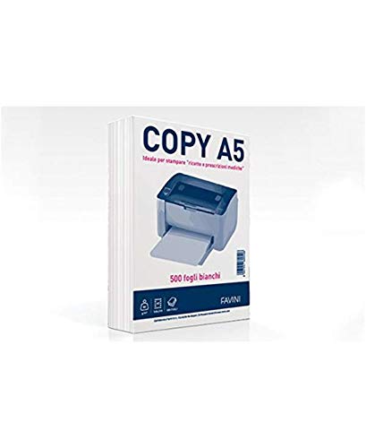 Carta fotocopie Favini Copy A5 (148X210mm) 80 gr. m2 - Risma da 500 fg.