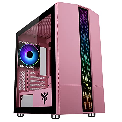 Case Itek Case LIFLIG P41 - Gaming Mini Tower, mATX, 12cm ARGB fan, 2xUSB3, Side Panel Temp Glass, Pink Edition