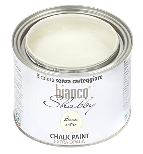 CHALK PAINT Bianco Antico Pittura Shabby Chic Vintage per Mobili e ...
