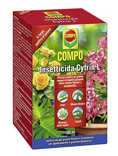 COMPO Insetticida Cythrin L PFnPO, Efficace contro Parassiti delle Colture Floreali e Ornamentali, 100 ml