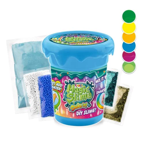 CRANE CRAZE Magic Slime Shake IT 150 ml, slime per bambini, kit slime fai da te, creare il tuo mix di melma, set di slime assortito, giocattoli per bambini 17418, Multicolore
