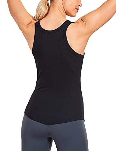 Pacco da 2 icyzone Donna Backless Maglietta da Yoga Sportivo Canottiera Corsa e Casuale T-Shirt 