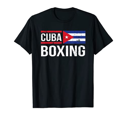 Cuba Boxing Bandiera Cuba Palestra Sparring Formazione Amatoriale Sport Maglietta