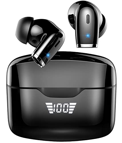 Cuffie Bluetooth, Auricolari Bluetooth 5.2 con 2 HD Microfono, Cuffie Wireless Sport In Ear, Cuffiette Bluetooth Senza Fili con Stereo HiFi, LED Display, IP7 Impermeabili, 40 Ore (2022 Nuova)