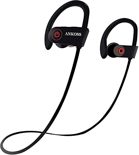 Cuffie Bluetooth Sport senza fili in-ear con microfono HD, cuffie sportive impermeabili, resistenti al sudore, per corsa, jogging e palestra, senza fili