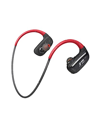 CYBORIS Auricolari Bluetooth 16 GB di Memoria Incorporata Lettore MP3 Cuffie Bluetooth in Nuoto Esecuzione Cuffie Qualità Audio Hi-Fi Stereo Wireless Sportive Impermeabili IPX7 (Rosso)