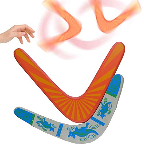 dancepandas Boomerang Legno 2PCS Boomerang a Forma di V per Lo Sport di Ripresa, per Bambini, Adulti, all Aria Aperta