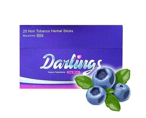 DARLINGS - Herbal Sticks - Senza tabacco, senza nicotina - Spedizione dal magazzino UE - Per dispositivi HNB - Compatibile con Iqos (ICY BLUE)