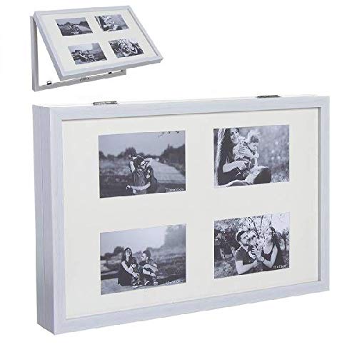 Dcasa Coperchio per contatore multifoto cornici di foto decorazione della casa Unisex Adulto, bianco (bianco), unica