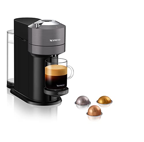 De Longhi Nespresso Vertuo Next ENV120.GY - Macchina per caffè espresso a capsule, 1500W, grigio nero