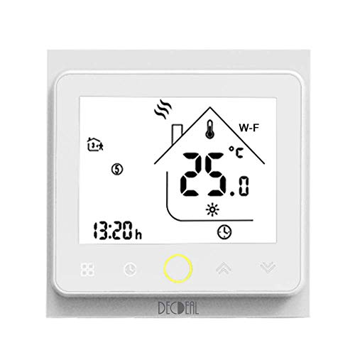 Decdeal Termostato WiFi termostato caldaia Programmabile per Caldai...