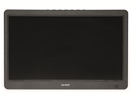 DENVER-1032 TV portatile da 10,1 , sintonizzatore digitale T2 H.265, ingresso USB, ingresso HDMI (per playtation, DVD, ecc.), Batteria ricaricabile 3800 mAh