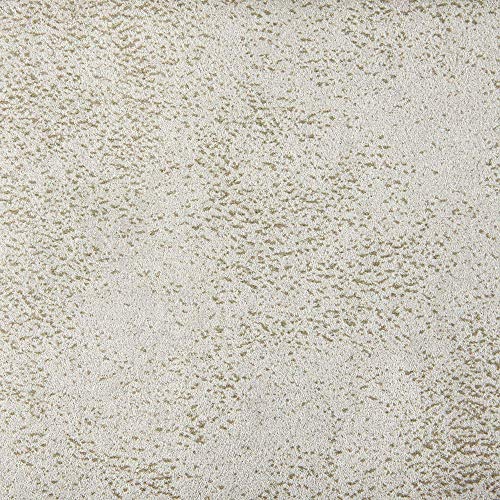 Deshome Zeus Sparta - Tessuto al Metro in morbida Microfibra antimacchia altezza 140 cm per arredo divani poltrone sedute pouf (Bianco crema, 5 metri)