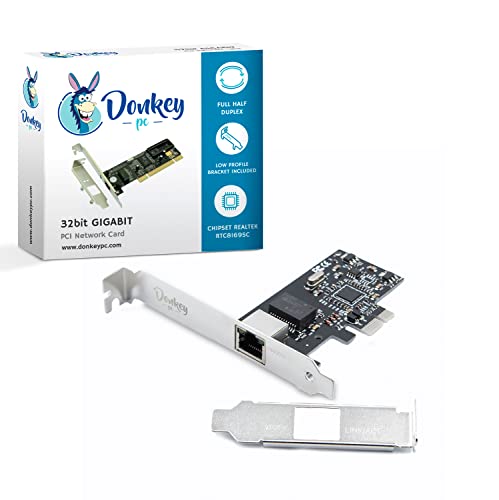 Donkey pc - Scheda di rete PCIE 1 GB GIGABIT fino a 1000 Mbps con C...