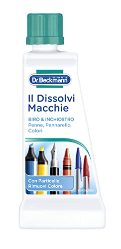 Dr. Beckmann Il Dissolvi Macchie Biro & Inchiostro | Lo smacchiatore specifico contro le macchie di inchiostro di biro, penne a sfera e molto altro | 50 ml