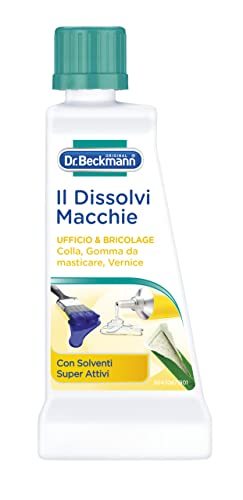 Dr. Beckmann Il Dissolvi Macchie Ufficio & Bricolage | Lo smacchiatore specifico per eliminare macchie di colla, colori e gomma da masticare | 50 ml