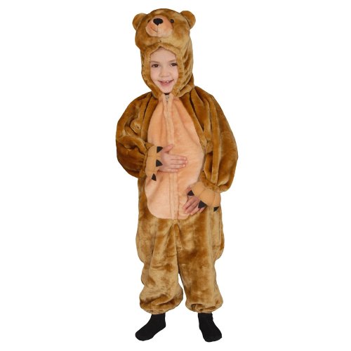 Dress Up America- Dolce Piccolo Orso Bruno coccolone Costume per Bambini, Multicolore, età 3-4 (Vita 26-28, Altezza 36-39 Pollici), 268-4