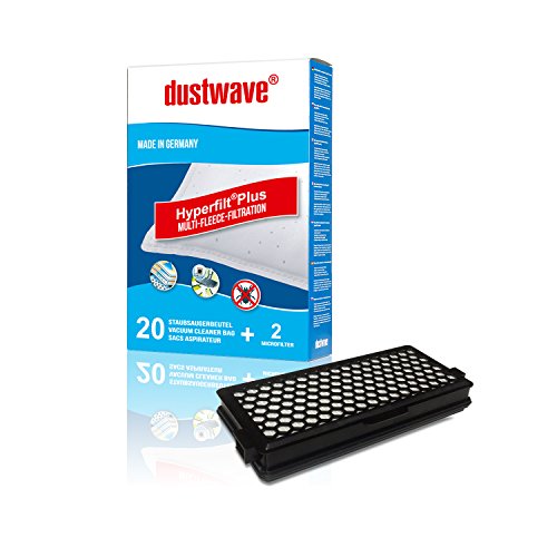 dustwave D44-20 Sacchetti per aspirapolvere, Micropile Multistrato, Bianco