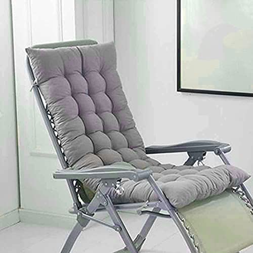 Eogrokerr - Cuscino rettangolare per sedia a sdraio, cuscino per sedia a dondolo, per giardino, all aperto, per 2 3 posti (grigio, 48 x 155 cm)