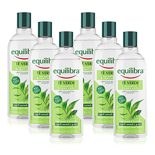 Equilibra Capelli, Tè Verde Shampoo Purificante, Shampoo per Capel...