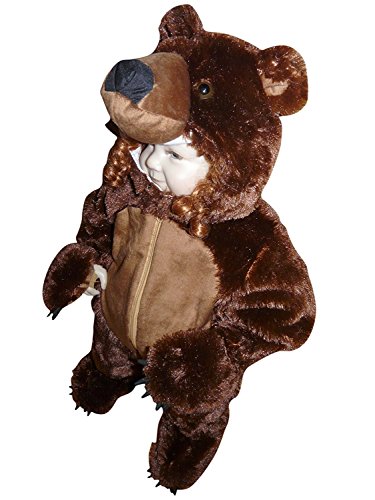 F67 Taglia 2-3A (92-98cm) Orso bruno Costume da orso bruno per bamb...