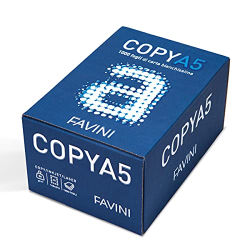 Favini A620555 Copy A5 1.000 fogli di carta BIANCA contenuti in com...