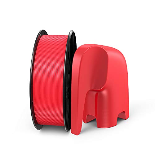 Filamento PLA 1,75 mm, filamento per stampante 3D PLA, bobina da 1 kg (2,2 lbs), tolleranza dimensionale ± 0,02 mm, filamento PLA (rosso)
