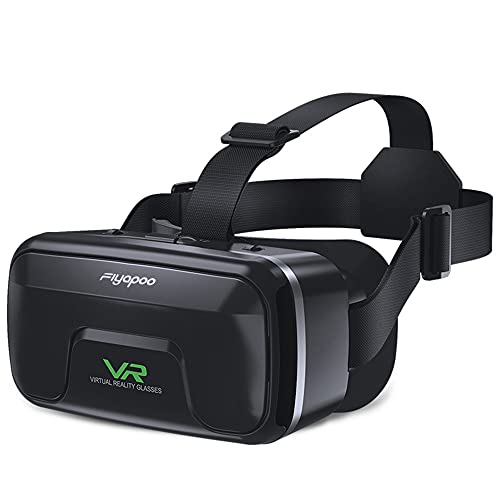 FIYAPOO VR Occhiali , VR 3D Occhiali per Realtà Virtuale adatti per Film e Giochi 3D, HD VR 3D Occhiali compatibili con smartphone Android iPhone da 4,7-6,53 pollici, Leggeri e confortevoli
