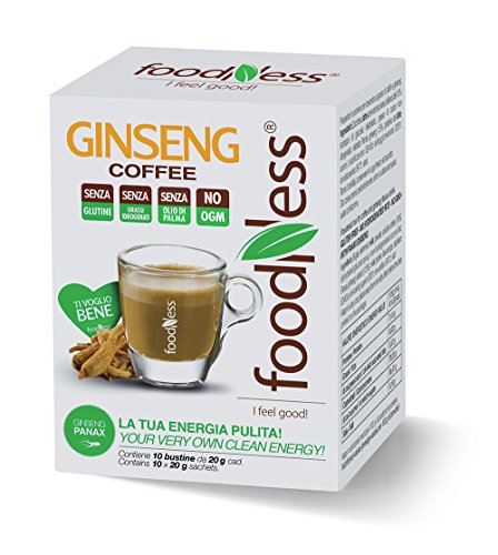 Foodness Preparato Monodose per Caffè al Ginseng - 5 confezioni da 10 bustine (tot. 50 bustine)