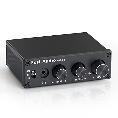 Fosi Audio Q4 Mini Stereo DAC e Amplificatore per Cuffie, 24Bit 192...