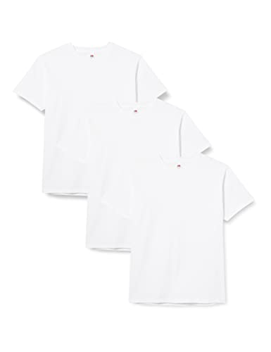 Fruit of the Loom - Heavy Cotton Tee Shirt 3 pack, T-shirt da uomo, colore bianco, taglia Large
