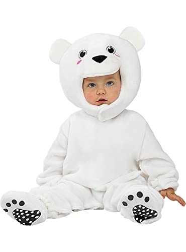 Funidelia | Costume da Orso Polare per neonati  Animali, Orso - Costume per Bambini e accessori per Feste, Carnevale e Halloween - Taglia 12-24 mesi - Bianco