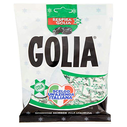 Golia Farfallina Caramelle Gommose Morbide al Gusto di Liquirizia, Senza Glutine, Busta da 180 g