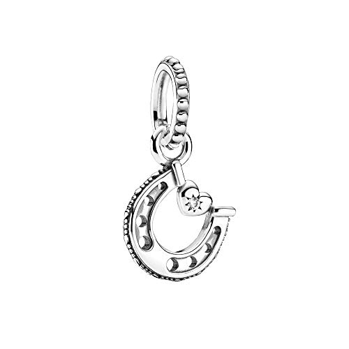 Good Luck Horseshoe, 10,3mm, Argento sterling, zirconia cubica
