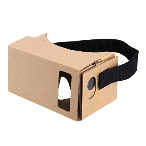 google cartone, vero negozio virtuale 3d vr cuffie realtà virtuale occhiali scatola con grande chiarezza 3d delle lenti ottiche e a testa cinta naso pad per 4-6 cm di smartphone