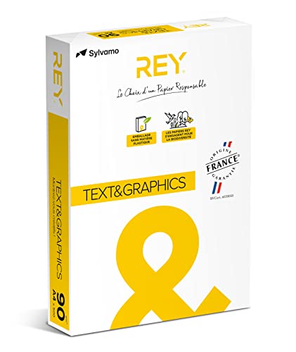 Graphics & testo Rey-Carta universale formato A4, 90 g m², colore: bianco