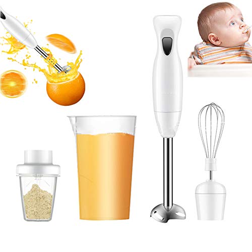 HBIAO Baby Cuocipappa, Food Collection Frullatore a Immersione, 200 W - Bianco