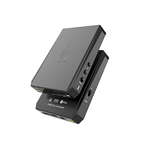 HIDIZS DH80S DAC e AMP bilanciati portatili, amplificatore di decodifica audio portatile DSD64 128, uscita porta da 4,4 mm 3,5 mm per PC Android con sistema Windows (Nero)