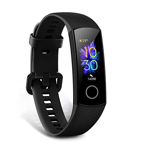 HONOR Band 5 Activity Tracker, Uomo Donna Smartwatch Orologio Fitness Cardiofrequenzimetro da Polso Impermeabile Smart Watch 0.95 Pollice Schermo a Colori,Nero