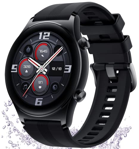 Honor Watch GS 3 Smartwatch Uomo Donna, 46mm Orologio Smartwatch Saturimetro Fitness, Batteria 14 Giorni, con Contapassi, Cardiofrequenzimetro, 5 ATM, GPS, 326PPI AMOLED da 1,43  per Android (Nero)