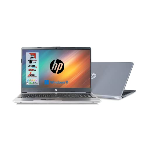 HP 255 G8 SSD Notebook PC portatile,Display da 15.6 , Cpu Amd A6,fino a 3,20 GHz Burst Mode 16 GB DDR4 , SSD M.2 250 Gb, Bluetooth, WIFI,Windows 11 Pro Pronto All uso