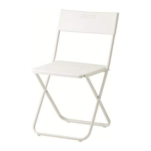 Ikea Fejan, sedia pieghevole per esterni, colore: bianco...