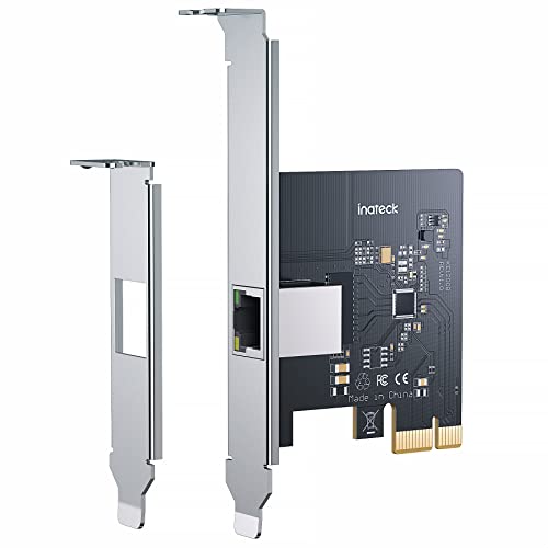 Inateck Adattatore di Rete PCIe 2.5GBase-T, Scheda PCI Express Ethernet Gigabit 2500 1000 100Mbps, con Staffa Standard e a Basso Profilo