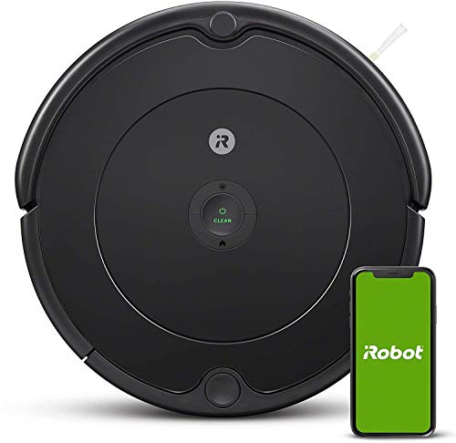 iRobot Roomba 692 Robot Aspirapolvere con Connessione Wi-Fi, Adatto a Pavimenti e Tappeti, Sistema di Pulizia ad Alte Prestazioni con Dirt Detect, Smart Home e Controllo con App, Grigio Scuro