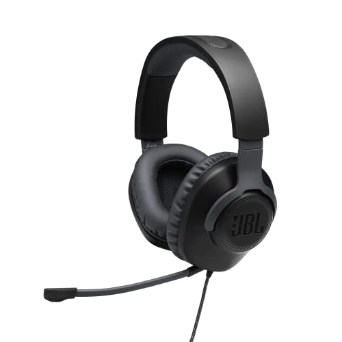 JBL Quantum 100 Cuffie Gaming Over-Ear con Filo, Headset da gioco con Microfono Boom Direzionale Rimovibile, compatibilità su Ogni Piattaforma, Colore Nero