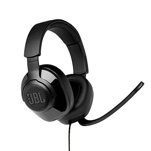 JBL Quantum 200 Cuffie Gaming Over-Ear con Filo, Headset da gioco con Microfono, compatibilità su Ogni Piattaforma, Colore Nero