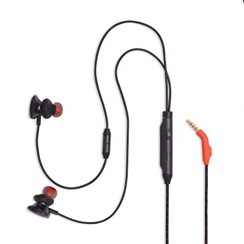 JBL Quantum 50 Auricolari Gaming In-Ear con Cavo, Headset Cuffie da gioco con Microfono su Cavo, compatibilità Multipiattaforma PC e Console, Nero