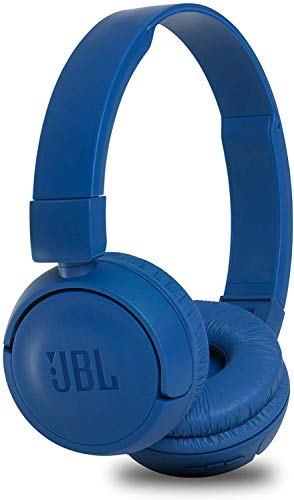 JBL T450BT Cuffie Sovraurali Bluetooth – Cuffie On Ear Wireless con Microfono e Comandi su Padiglione – JBL Pure Bass Sound, Leggere e Pieghevoli, Da Viaggio, Fino a 11h di Autonomia, Blu